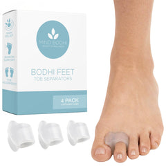 MIND BODHI front packaging showing clear toe separators and benefits