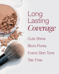 Mineral Fusion powder being swept with brush for buildable, natural finish