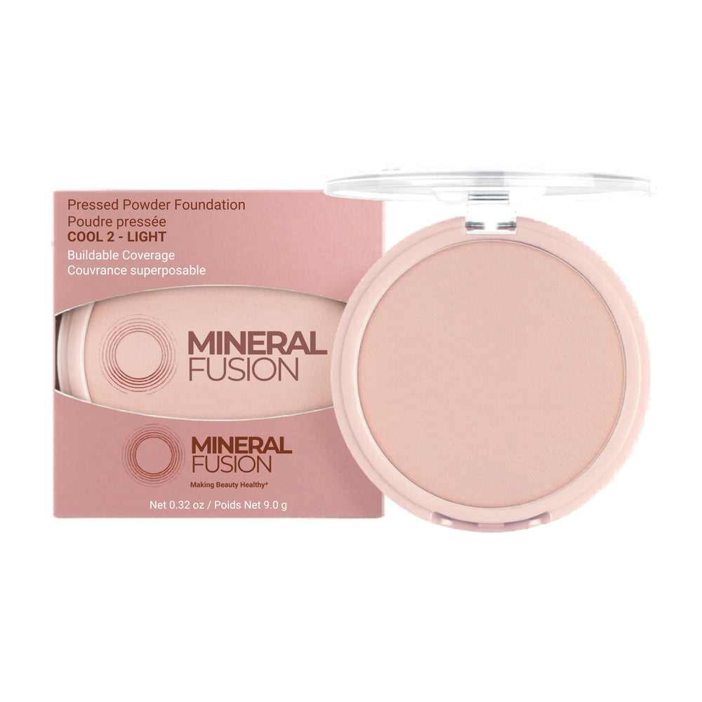 Mineral Fusion compact front view showing shade Cool 2 benefit: easy matte touch-ups
