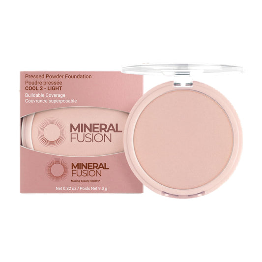 Mineral Fusion compact front view showing shade Cool 2 benefit: easy matte touch-ups