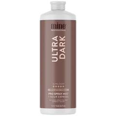 MINETAN ultra dark bottle front view shows professional salon-ready packaging and volume