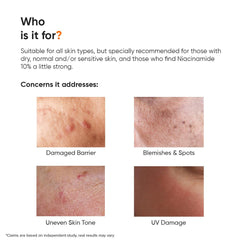 Minimalist applying serum on hand to show absorption and non-greasy feel