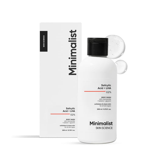 Minimalist front bottle showing label and 2% salicylic acid benefit