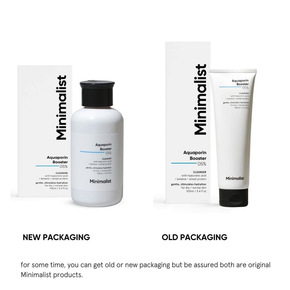 Minimalist face wash flatlay with oat and wheat protein highlighting soothing benefit