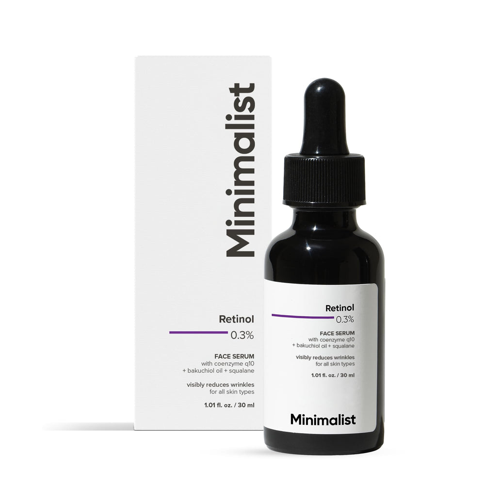 Minimalist front packaging showing 30ml bottle and clear minimal label, clean design benefit