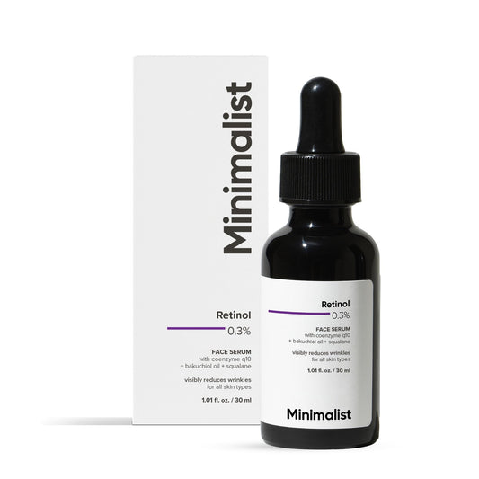 Minimalist front packaging showing 30ml bottle and clear minimal label, clean design benefit