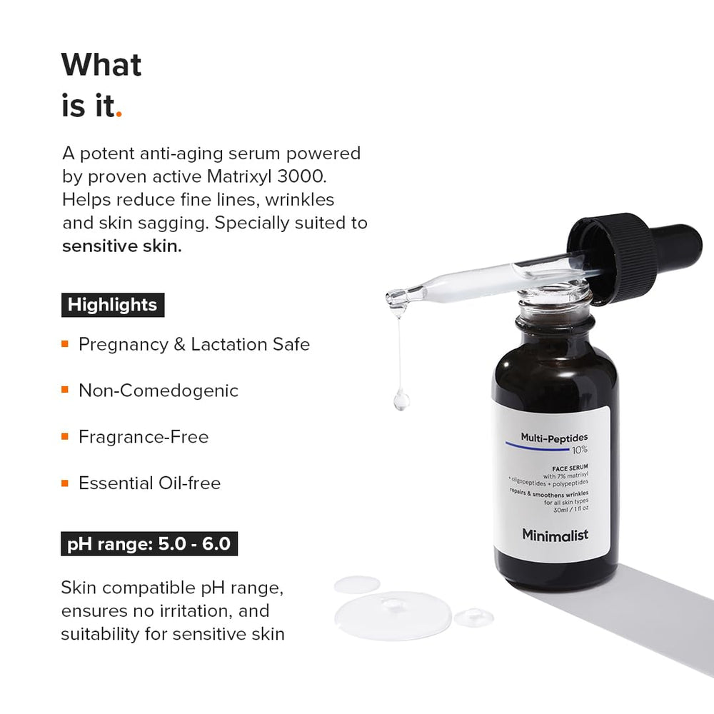 Minimalist dropper dispensing serum texture for fast absorption benefit