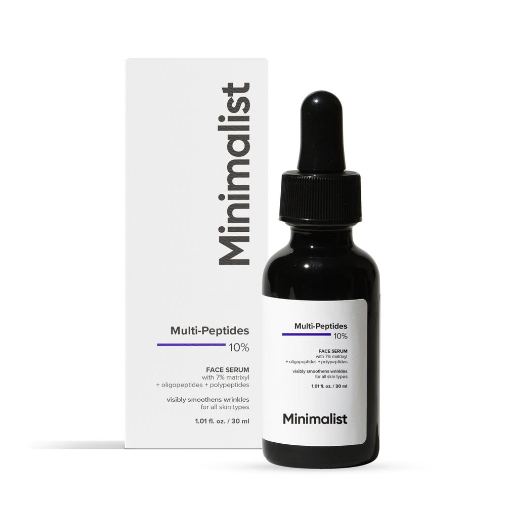Minimalist front bottle shot showing clean packaging and product benefit