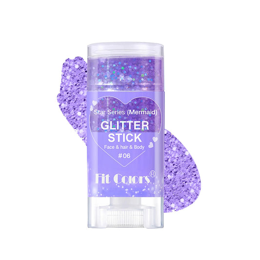 MINXUEYEN glitter stick front view showing twist-up applicator and color