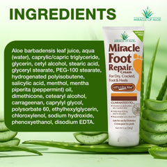 Miracle of Aloe jar on bathroom shelf suggesting daily foot-care routine convenience