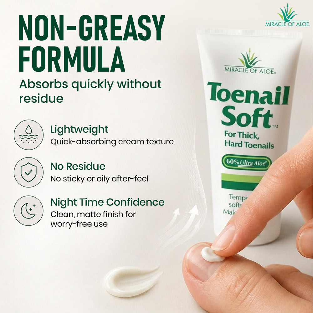 miracle of aloe before and after nails comparison showing improved trimming ease