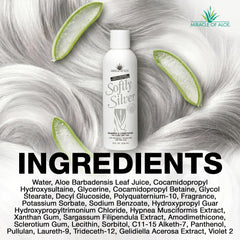 Miracle of Aloe side-by-side before and after toning showing reduced brassiness