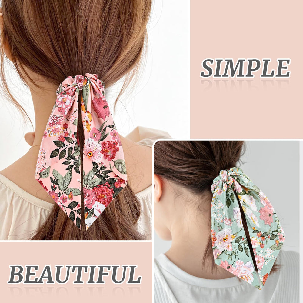 Mirlern scrunchie styled with beach outfit showing decorative flair and outfit coordination