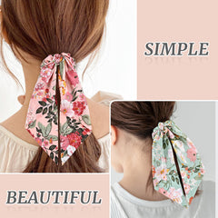 Mirlern scrunchie styled with beach outfit showing decorative flair and outfit coordination