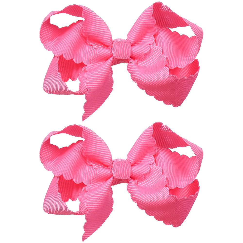 Miroksh front view of two hot pink bows showing paired presentation and gift-ready look