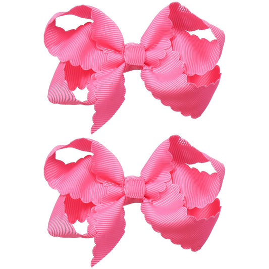 Miroksh front view of two hot pink bows showing paired presentation and gift-ready look