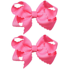 Miroksh front view of two hot pink bows showing paired presentation and gift-ready look