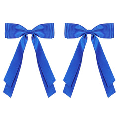 Miroksh royal blue bow front view showing elegant satin finish and instant styling benefit
