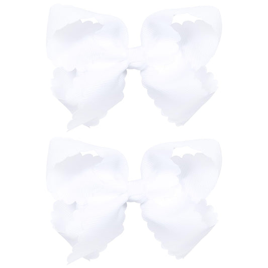 Miroksh front packaging showing two white 4-inch bows, gift-ready and neat