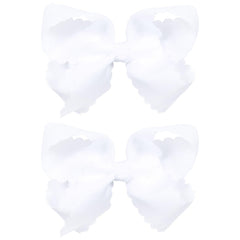 Miroksh front packaging showing two white 4-inch bows, gift-ready and neat