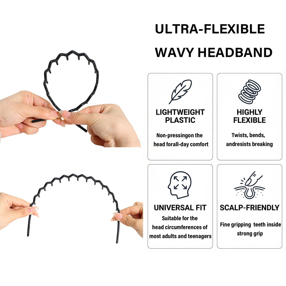 Miskate headband held in hand showing size and lightweight comfort