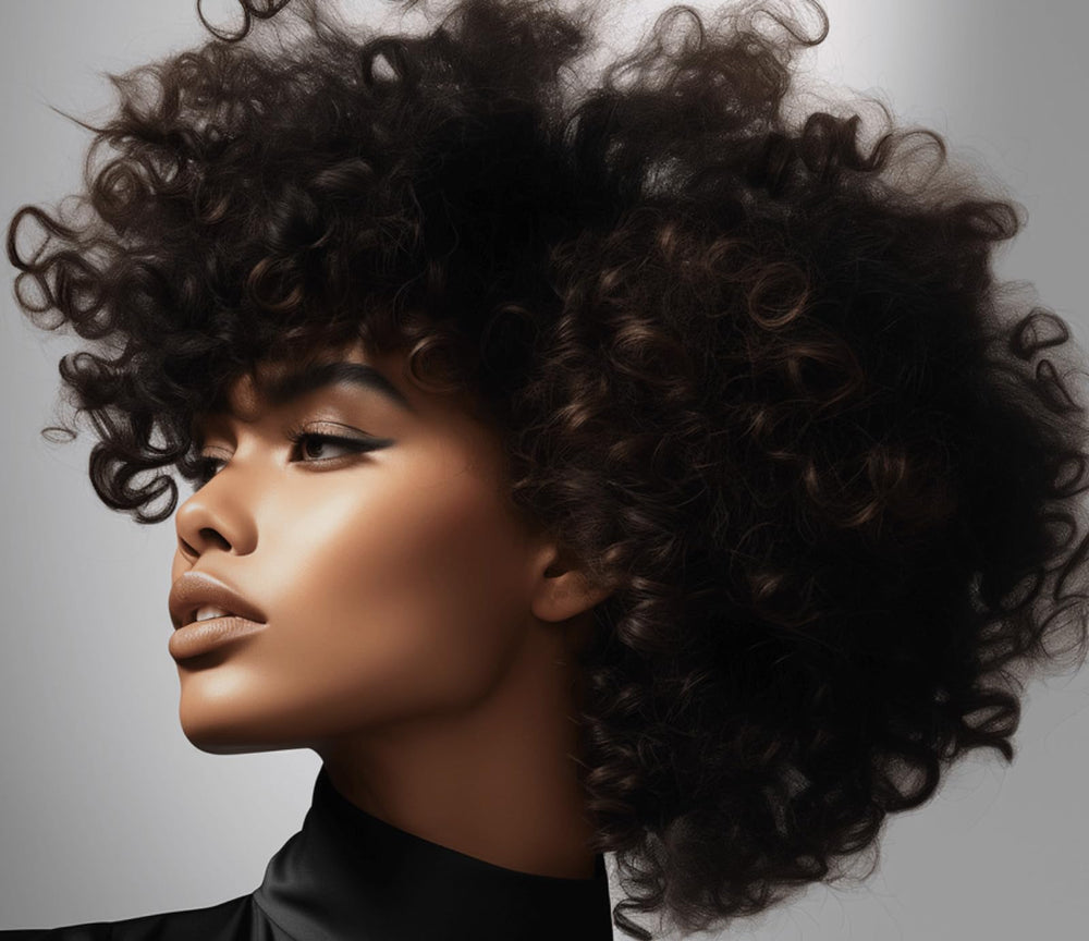 Before and after curls with Miss Jessie's showing stretched, shinier coils benefit