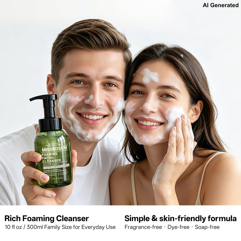 Lifestyle bathroom scene with MISSEDSEN on shelf conveying everyday convenience