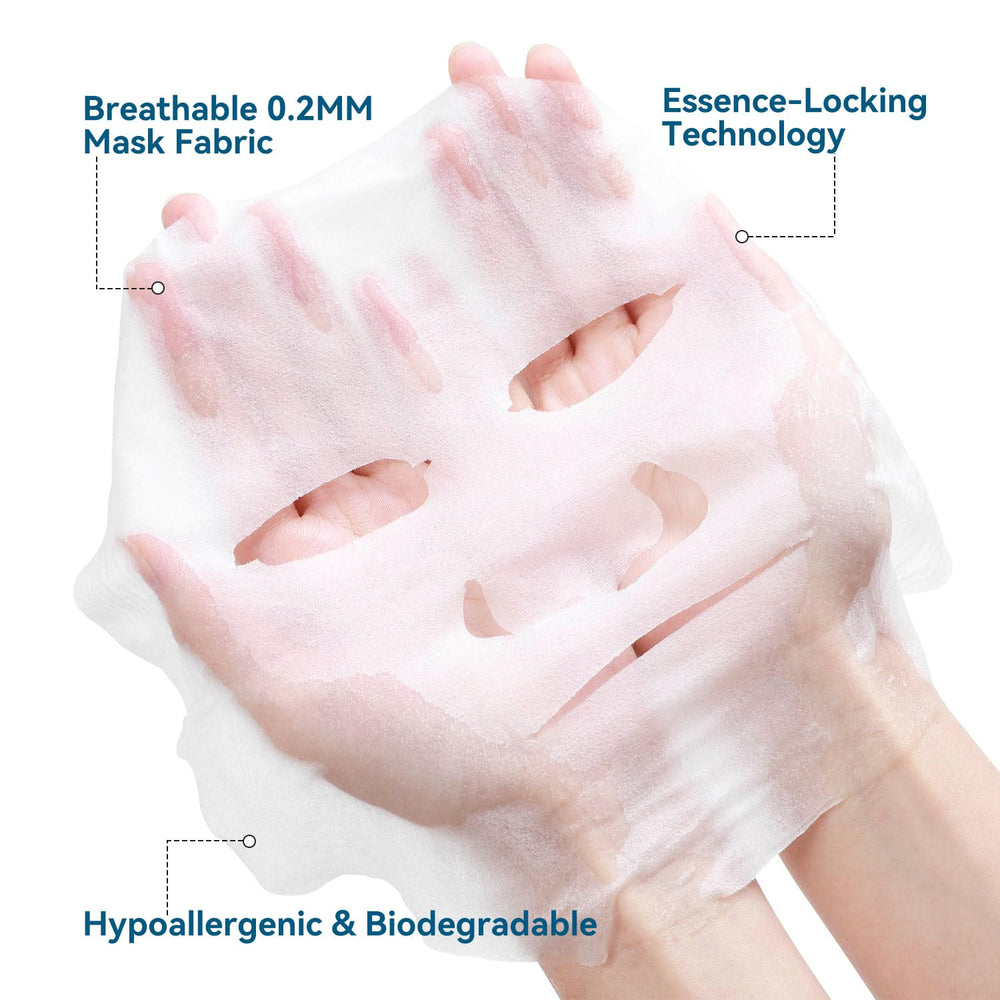 MISSEDSEN mask with moisture droplets illustrating deep hydration