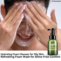 Male using MISSEDSEN in shower showing post-workout refresh benefit