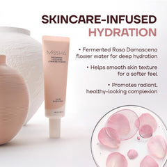 MISSHA mixing primer into BB cream to boost radiance and improve slip
