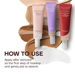 MISSHA 40ml tube next to coin for size comparison and travel-friendly benefit