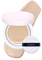MISSHA compact front view showing sleek packaging and portability benefit