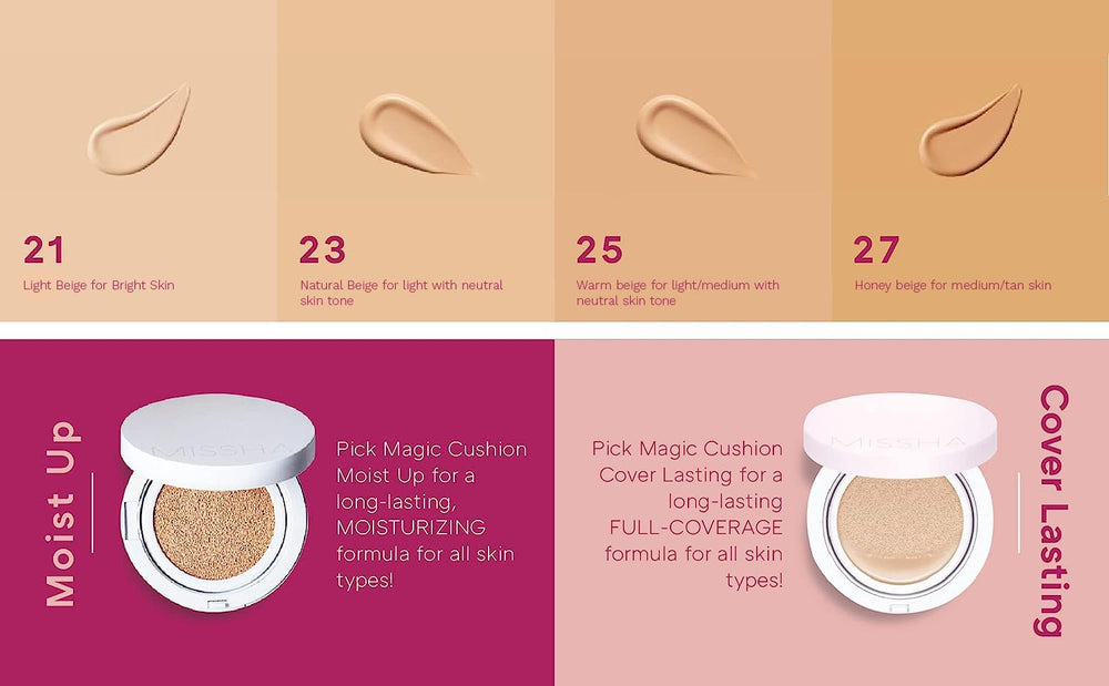 MISSHA compact inside makeup bag for on-the-go freshness and convenience