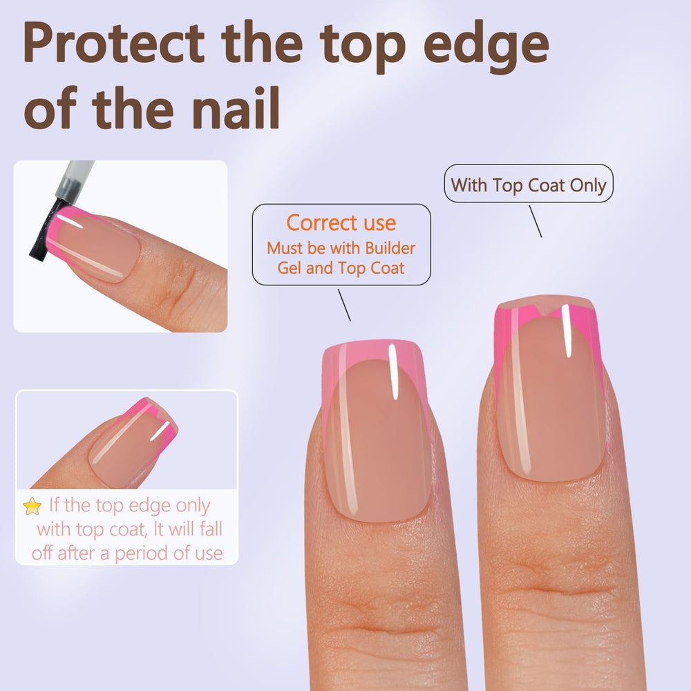 Misssix nails being applied by hand for quick at-home results