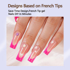 Misssix being pressed onto a natural nail demonstrating fast application benefit