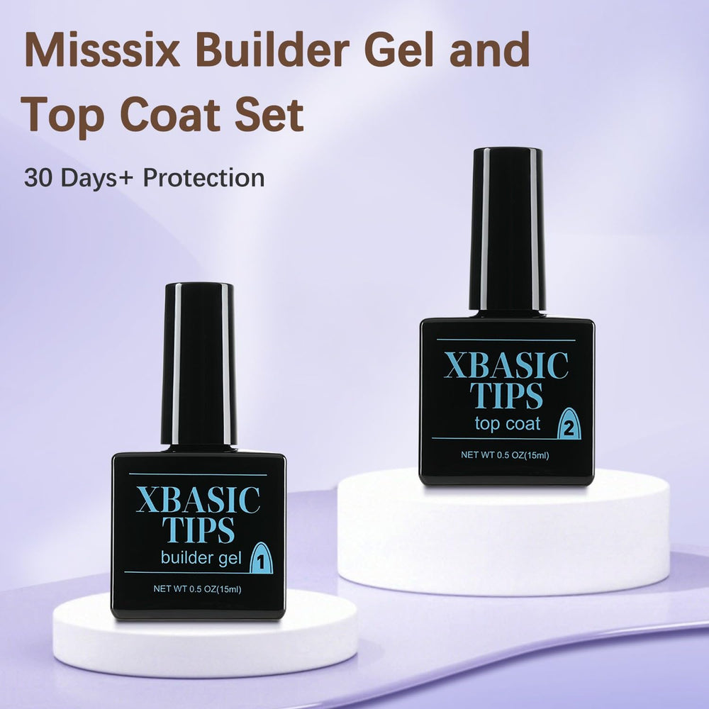 Misssix builder gel brush stroke close-up showing smooth application benefit