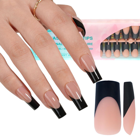 Misssix front packaging displaying 240 black French gel tips for quick application