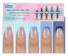 Misssix front packaging showing blue French tips and 160pcs kit with clear contents