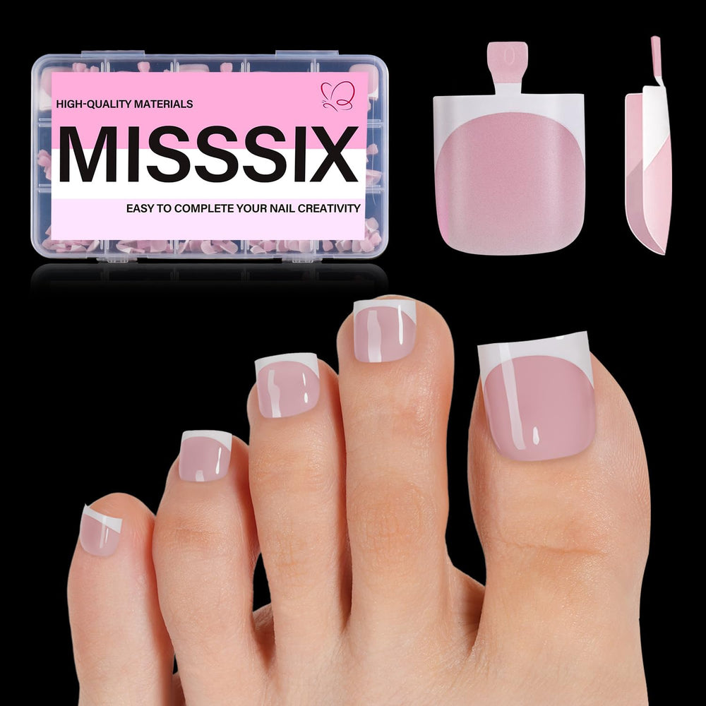 Misssix front packaging showing 150-piece French square toe tips, easy salon look
