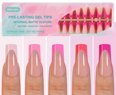 Misssix front packaging showing pink French tips and included pieces for quick selection