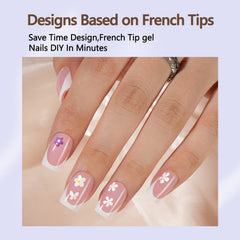 Misssix press-on nails being applied with glue for quick salon results