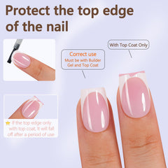 Misssix hands applying a press-on nail illustrating fast 15-minute DIY manicure benefit