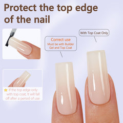 Misssix lifestyle shot white ombre manicure, polished long-lasting look