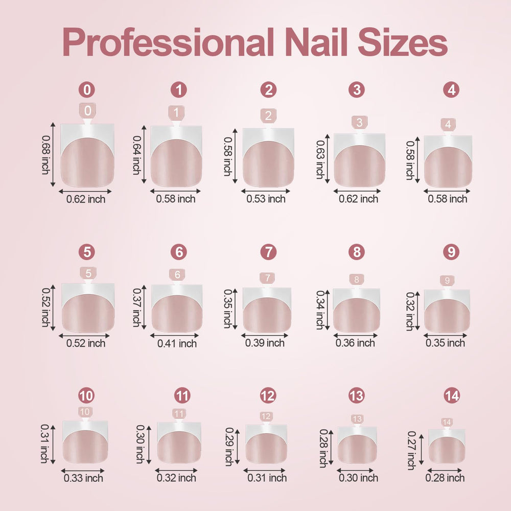 Misssix nails next to ruler showing scale and size selection ease benefit