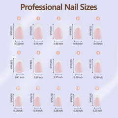 Misssix size array laid out to show 15 sizes for better fit selection