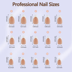 Misssix spread of 15 sizes displayed, easy size-matching for precise, comfortable fit