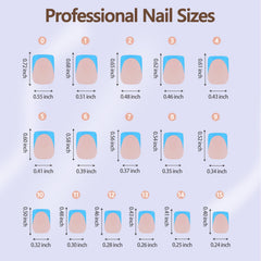 Misssix sizing layout with 16 sizes to help find a perfect nail fit