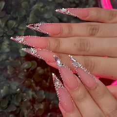 MISUD front packaging showing 24-piece press on nails and glue, showcases convenience