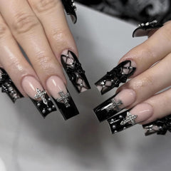 MISUD front packaging showing 24-piece gothic nail set and glue, clear appeal