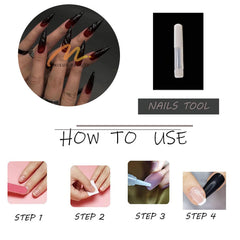 MISUD tube of included glue and arranged tips for easy at-home application